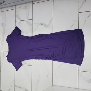 Venus Midi Bodycon Knee Length Purple Dress Size Large
